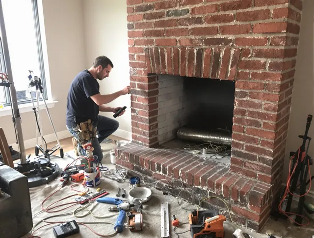 Fort Carson Chimney Sweep specialist finalizing chimney liner service in Fort Carson, CO