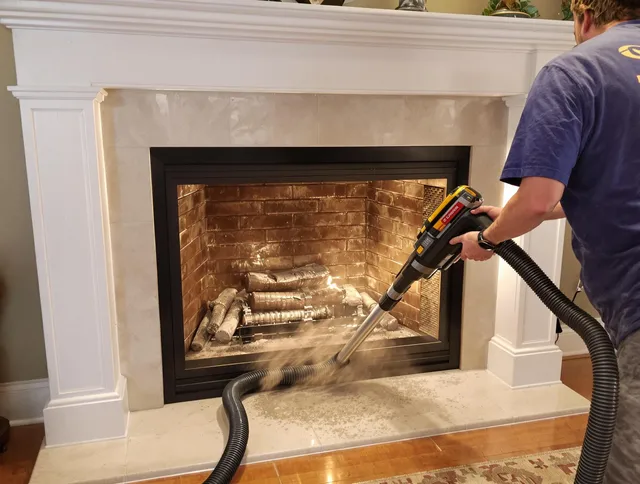 Fireplace cleaning performed by Fort Carson Chimney Sweep in Fort Carson, CO