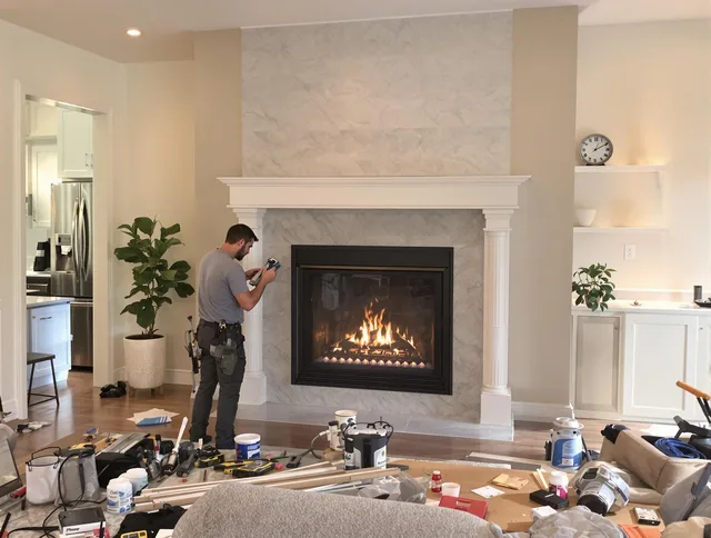 Newly installed fireplace by Fort Carson Chimney Sweep in Fort Carson, CO